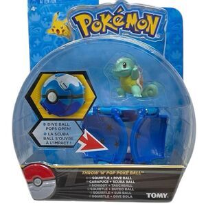 Pokemon Squirtle Throw N Pop Poke Ball Dive Ball‎ Toy Collectible